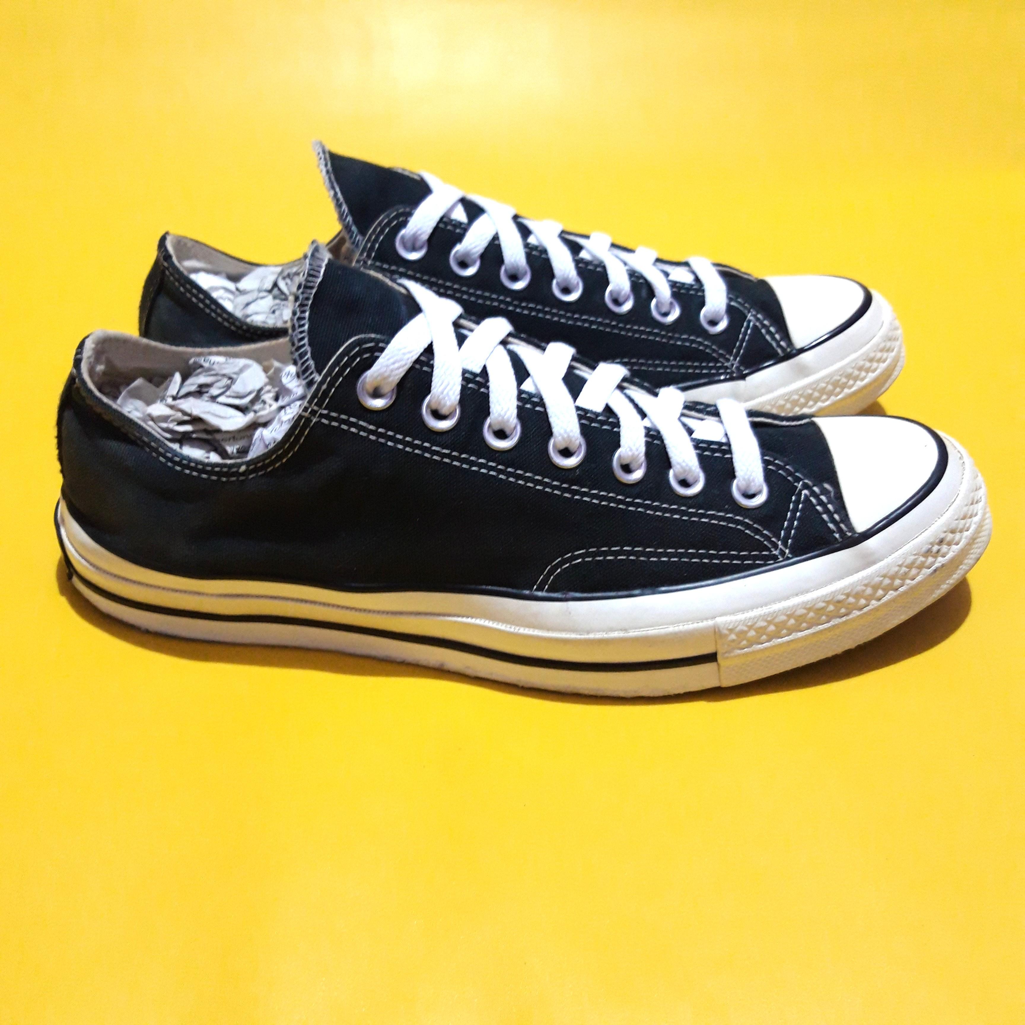 Sepatu second original CONVERSE 70S LOW BLACK size 43 sneakers pria Murah Bagus