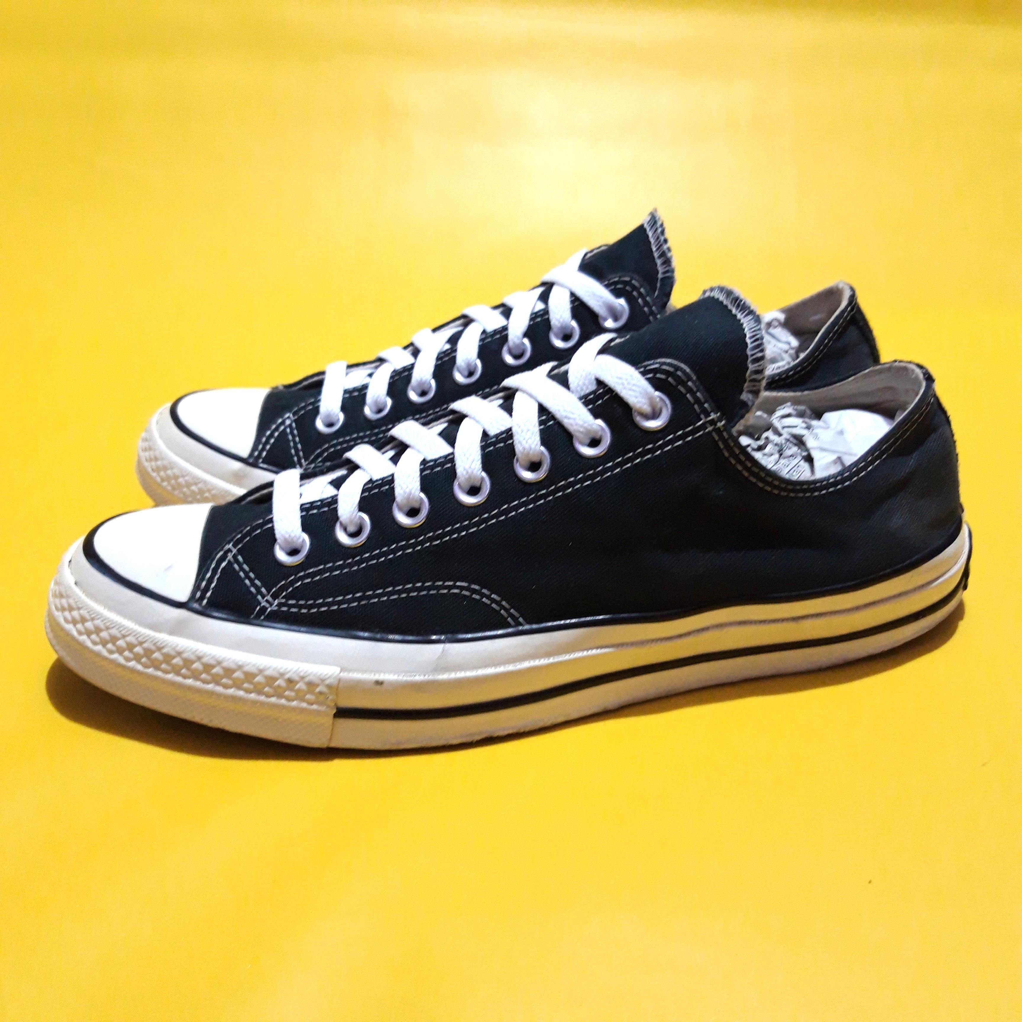 Sepatu second original CONVERSE 70S LOW BLACK size 43 sneakers pria Murah Bagus