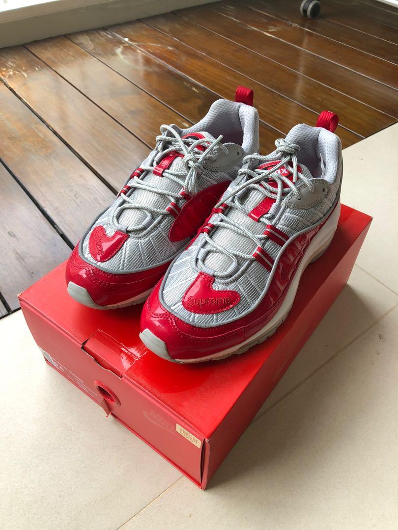 STEAL Authentic Supreme x Nike Air Max 98 Red Men s Fashion