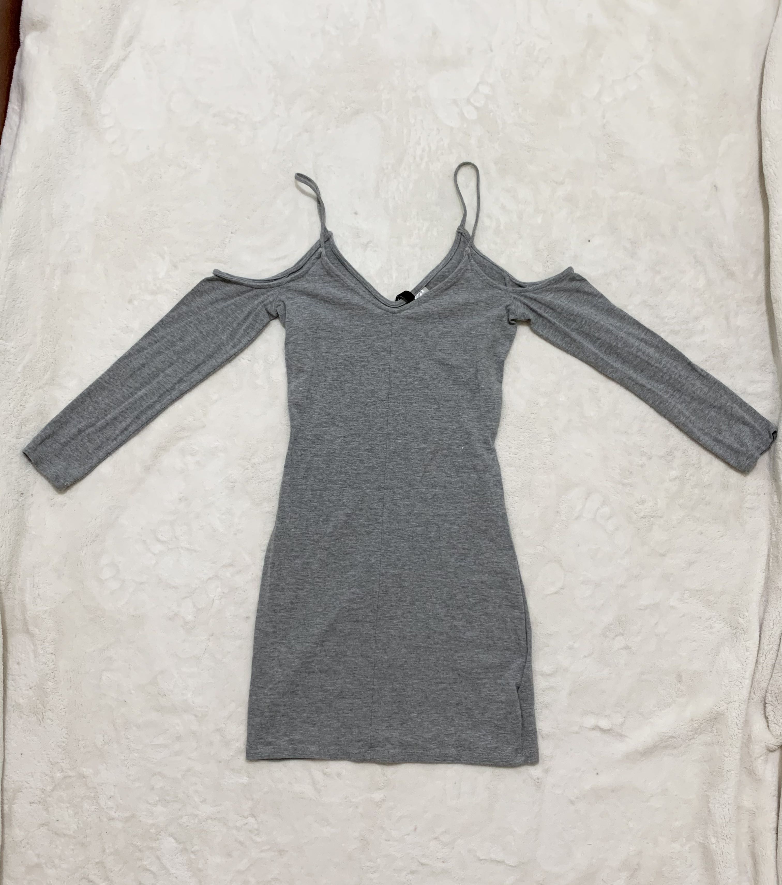 Grey Off Shoulder Dress