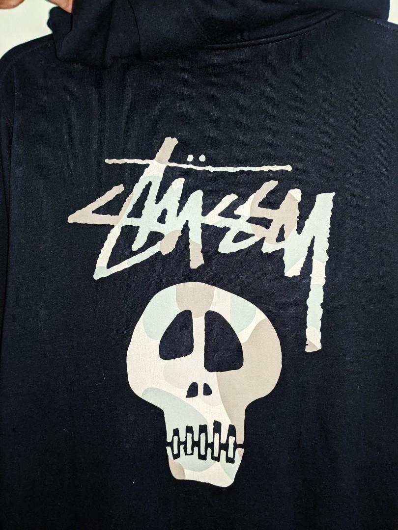 Stussy skull sweater hoodie, Men's Fashion, Tops & Sets, Hoodies