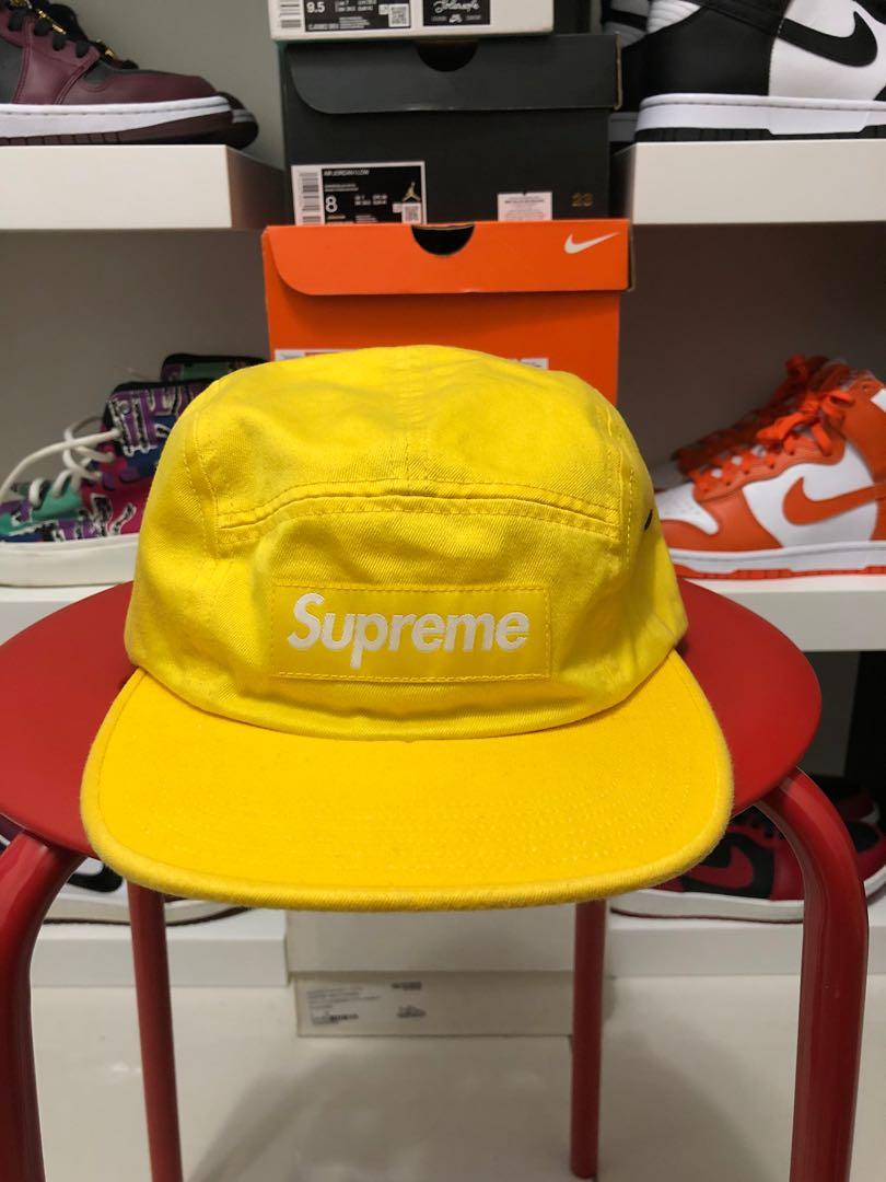 Supreme Yellow Camp Cap BNWT Men s Fashion Watches Accessories