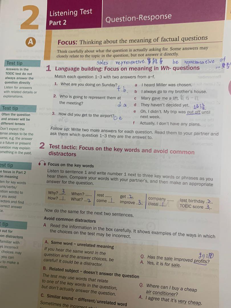 Tactics For Toeic Listening And Reading Test