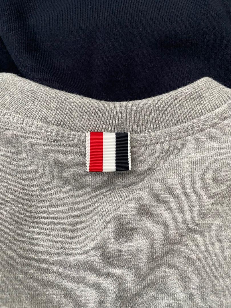 Thom browne engineered stripe crew sweat top