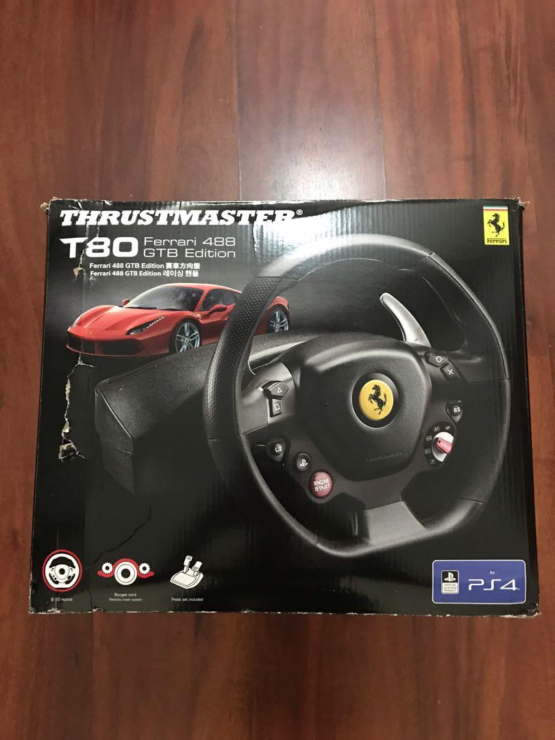Thrustmaster T80 Ferrari 488 GTB Edition, Video Gaming, Gaming ...