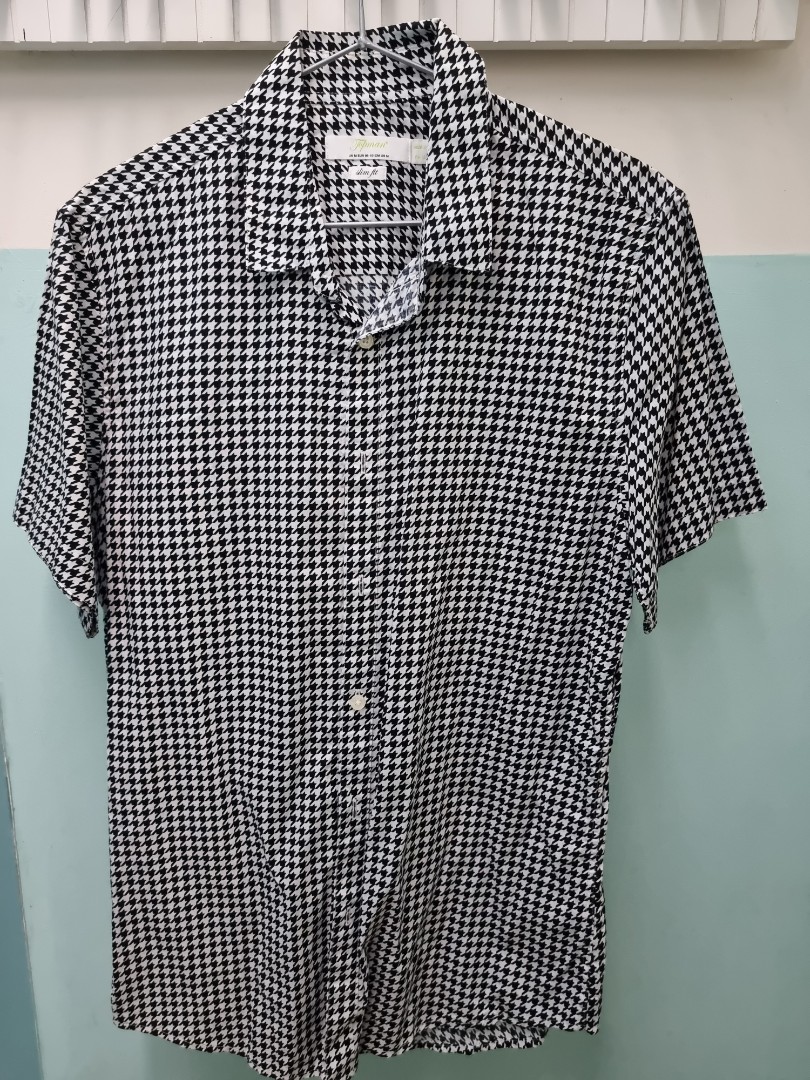 Topman houndstooth shirt