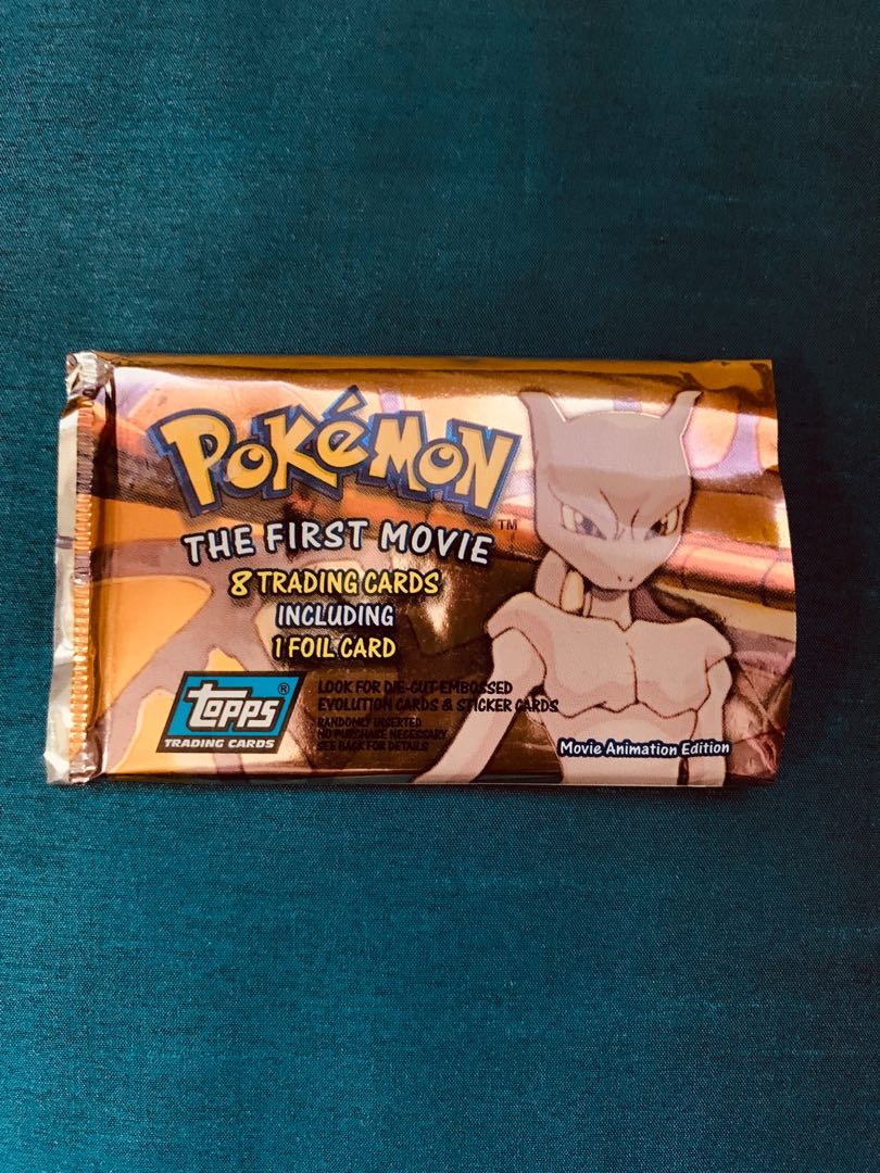 Pokemon Topps Factory Sealed The First Movie Pack 8 Trading Cards Including Foil 