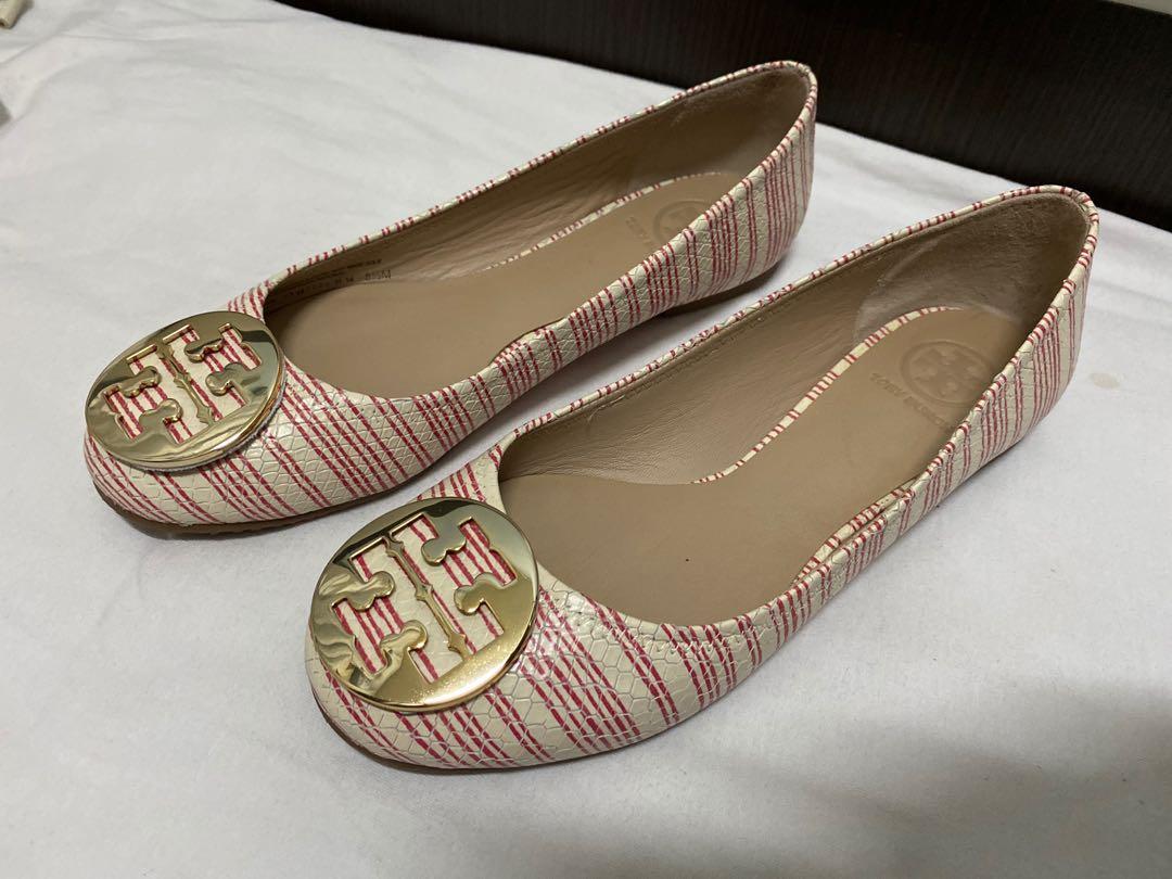 white tory burch flats
