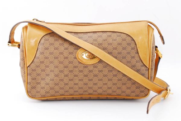 Vintage GUCCI Gucci Old Gucci Micro GG PVC Leather Shoulder Bag