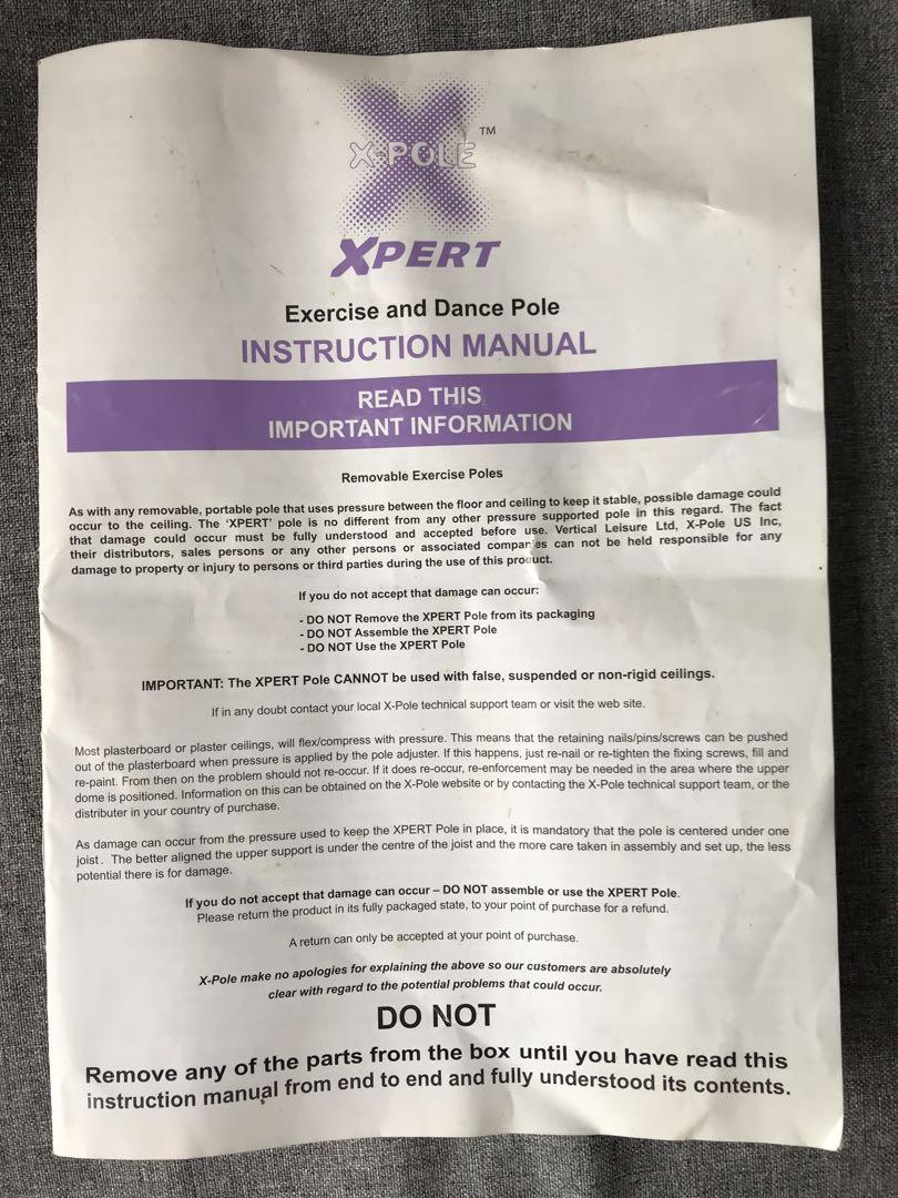 X pole Xpert Pole Dance Dancing Pole (free crash mat) Sports Equipment