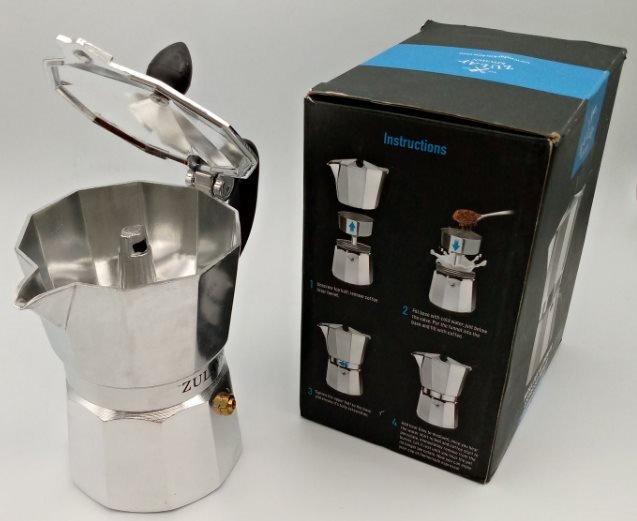 Zulay Kitchen Classic Stovetop Espresso Maker Moka Pot Classic Italian  Style 3 Espresso Cup Silver