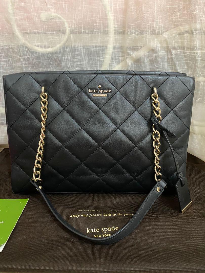 100% Authentic Kate Spade quilted bag, Luxury, Bags & Wallets on Carousell