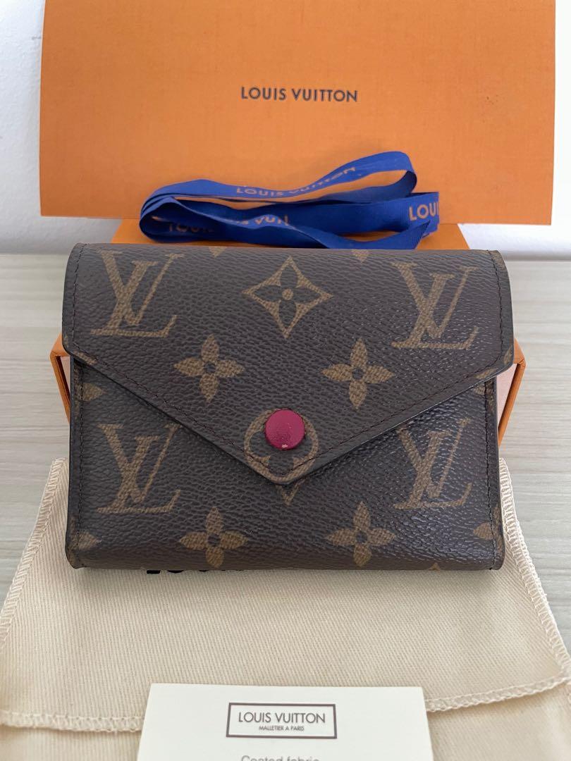 100% Authentic LV Victorine Monogram Compact Wallet, Luxury, Bags