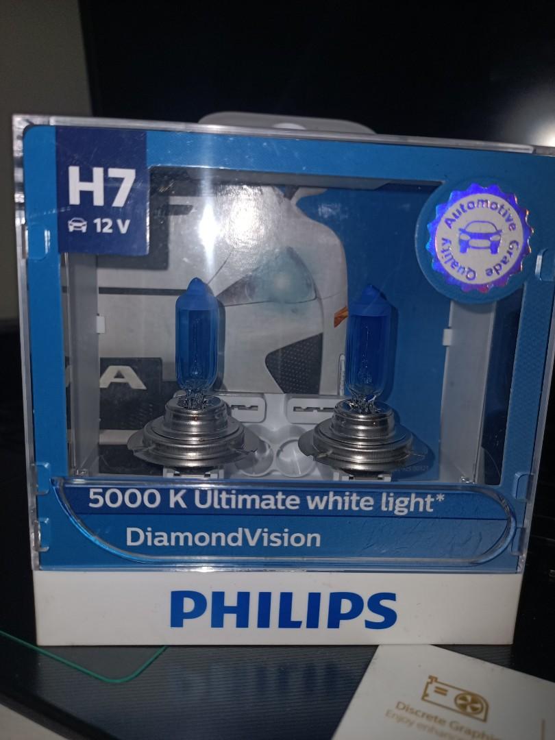 H7 100% Philips 5000k diamond vision halogen headlight, fog light
