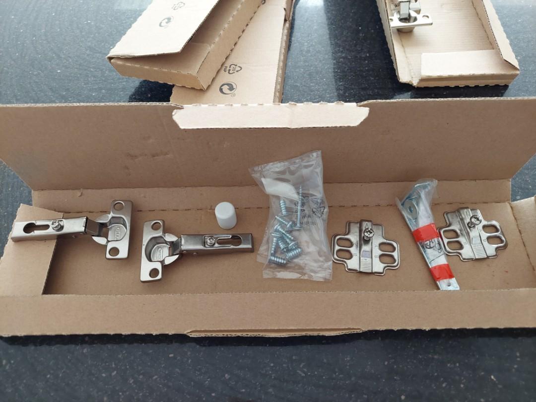 4 X IKEA Billy Bookcase Oxberg door hinges, Furniture & Home Living, Home Improvement