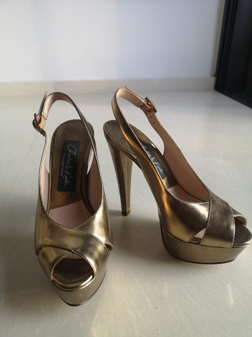 5 inch 2025 gold heels