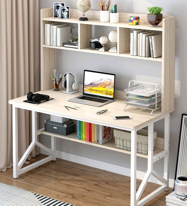 80/100cm Study Table with bookshelf, Furniture & Home Living, Furniture ...