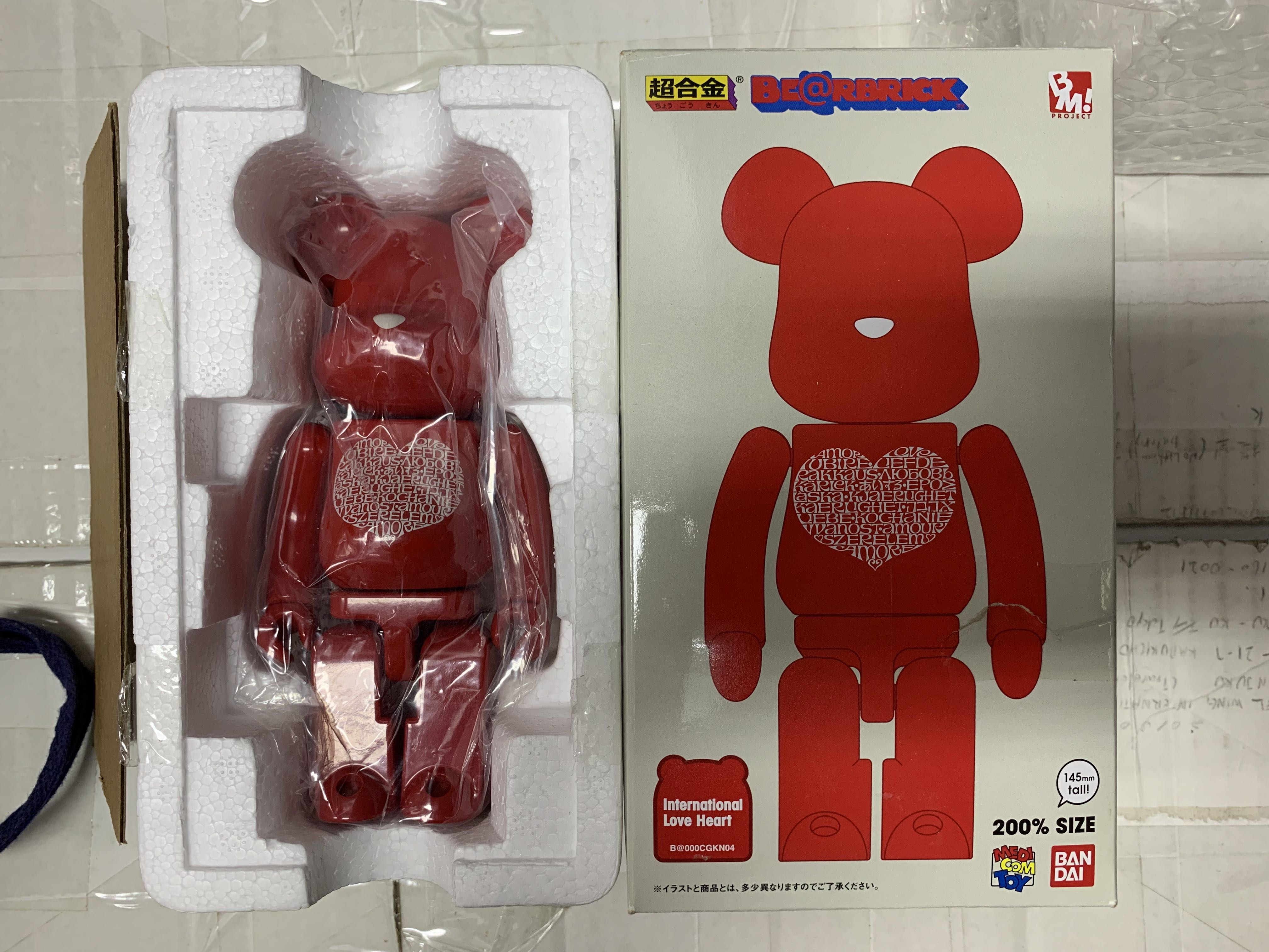 中古美品200% bearbrick be@rbrick 超合金international love heart ...