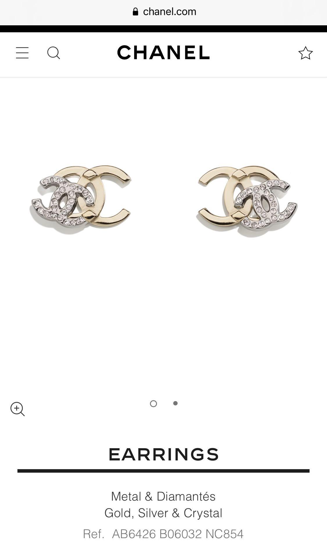 Chanel earrings discount double c