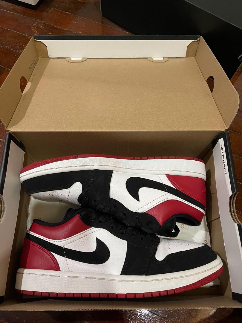 Air Jordan 1 Low Black Toe, Men's 
