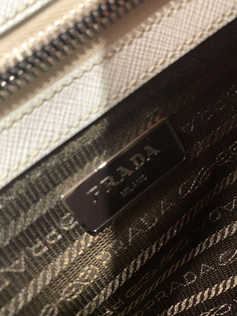 Authentic Prada messenger bag white colour, Luxury, Bags & Wallets on