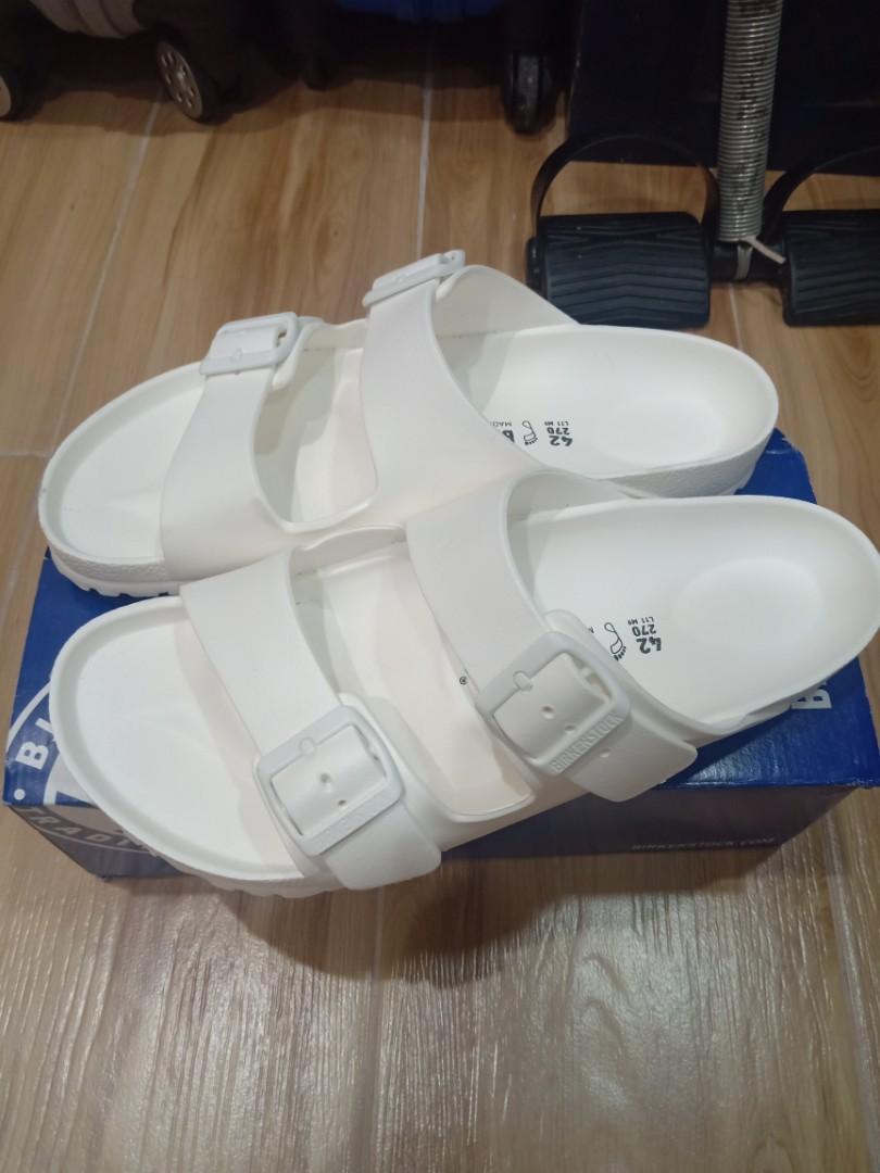 White rubber birkenstocks mens on sale