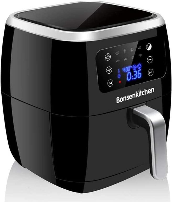  Bonsenkitchen Air Fryer, 6 Quart Digital Air Fryer Electric Hot  Airfryer Oven Oilless Cooker with LCD Screen and Nonstick Frying Pot,  ETL/UL Certified 1700W, Dishwasher Safe, BPA-Free, Black : Home 