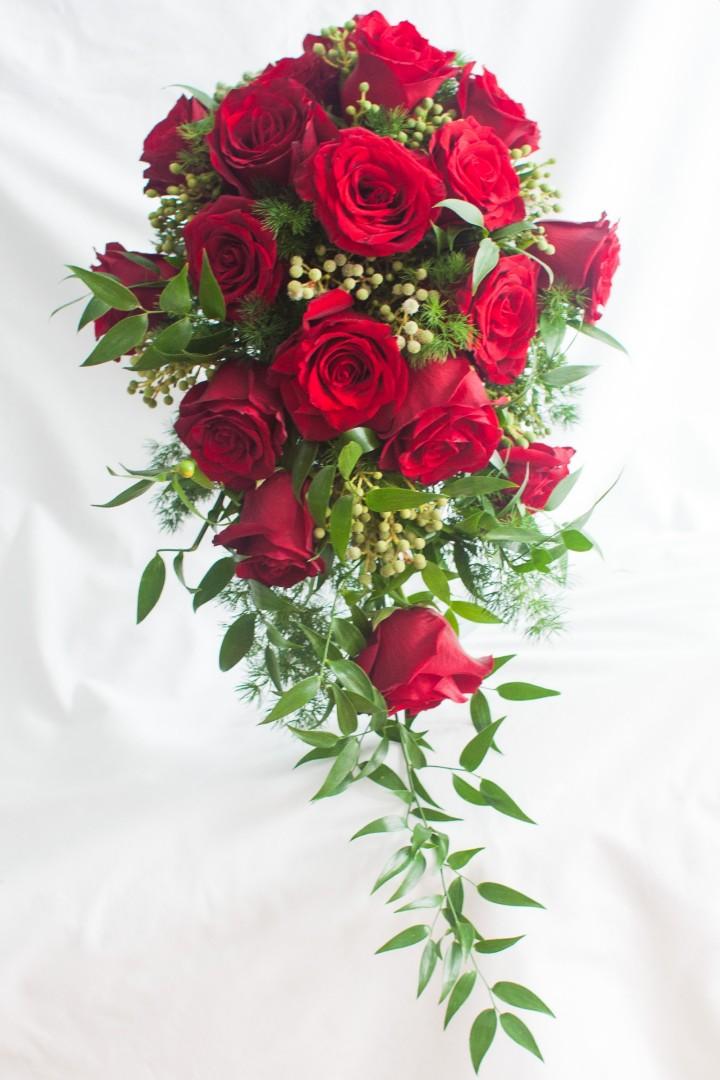Wedding Car Decoration Cascading Bouquet of Silk Flowers Roses