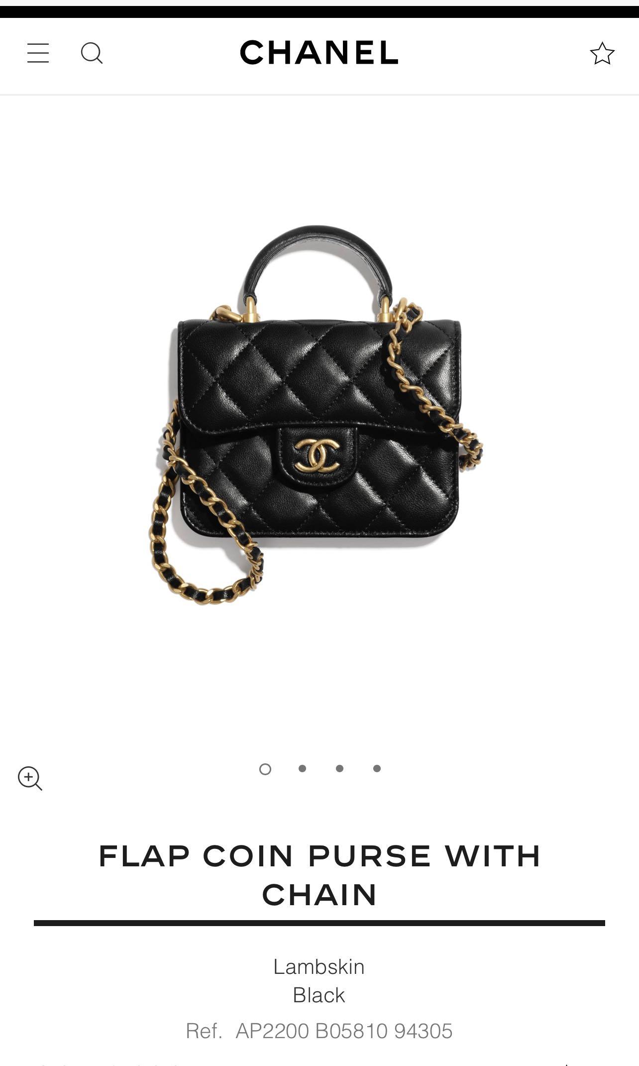 🖤🔥Chanel 21A Flap Coin Purse with Chain, Luxury, Bags & Wallets