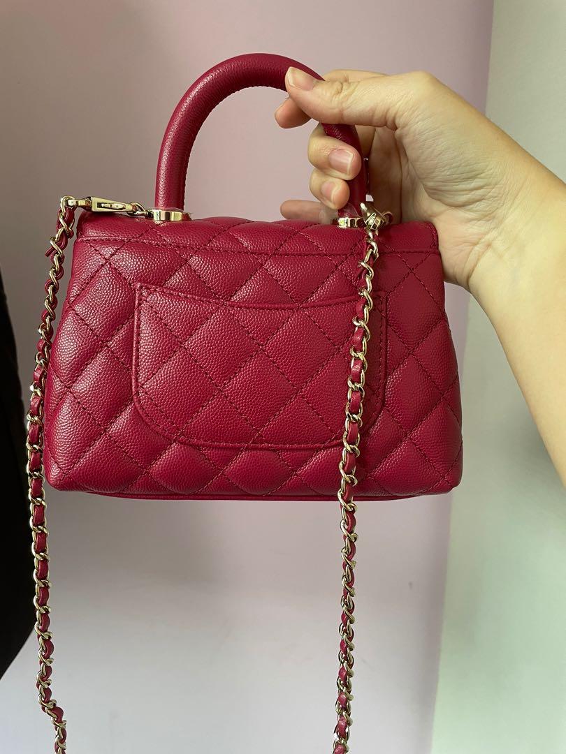 ❌SOLD❌#27 Like New Chanel Coco Handle Medium Red Caviar GHW, Luxury, Bags &  Wallets on Carousell