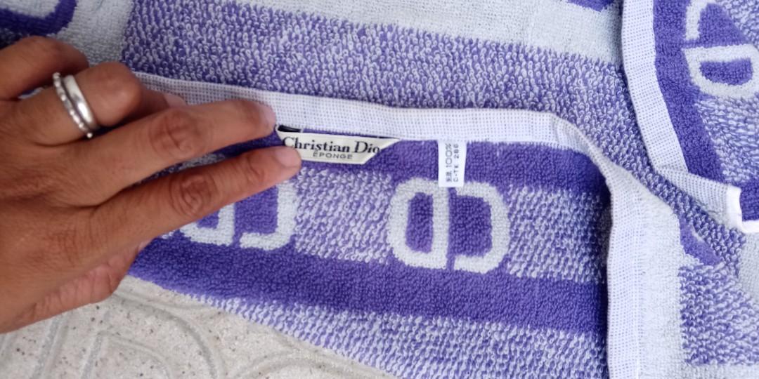 Christian dior long small towel (Category: Bath) located in Taguig. Submitted by madisam (Listing ID 1095668404, Image 2). Description: Preloved.