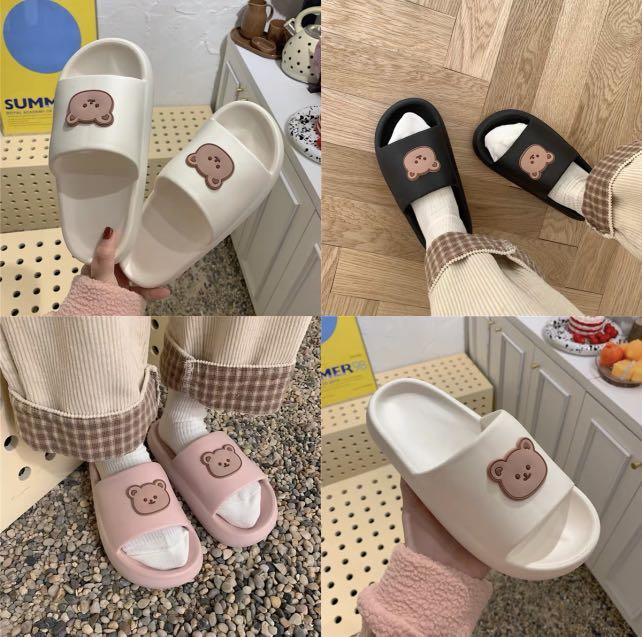 Cute Bear Slides Women s Fashion Footwear Flipflops and Slides