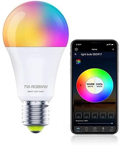 Govee LED Light Bulbs Dimmable, Music Sync RGB Color Changing Light Bulbs  A19 7W