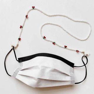 Face Mask Holder - Cherry Beads