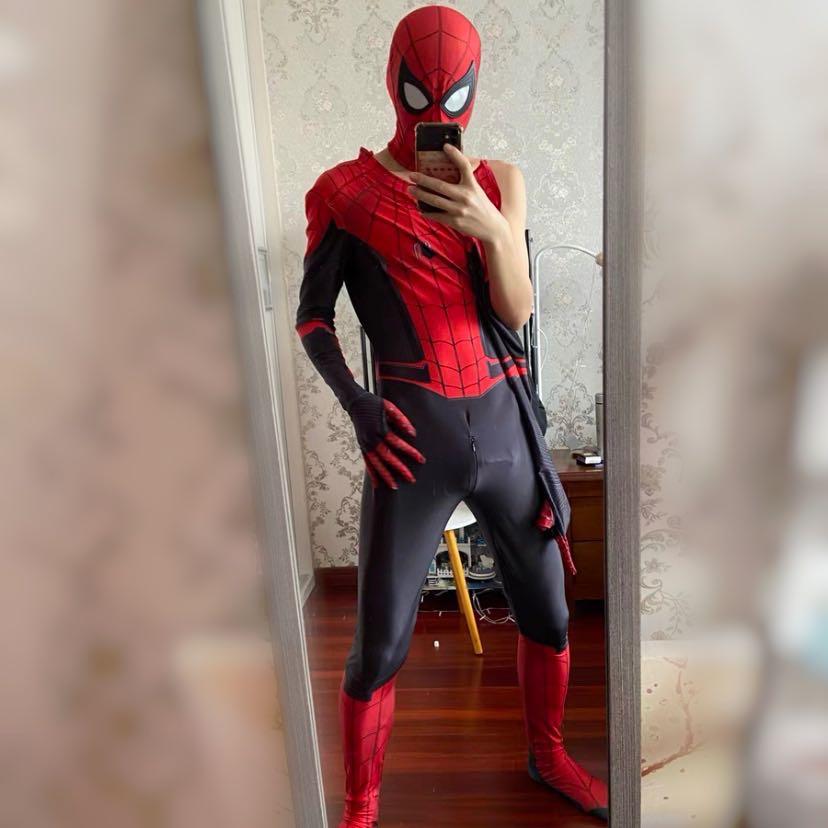 Far From Home Spiderman Zentai Costume Spidey Suit, Men's Fashion