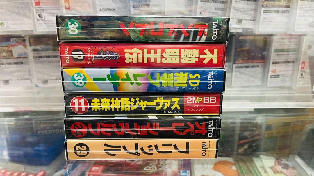 Fc紅白機 Taito 膠盒系列箱說全don Doko Don 280 不動明王伝 350 Sd刑事 380 未來神話 230 Operation Wolf 280 Flipull 180 樹皮天堂旺角好景店 營業時間 星期一至日