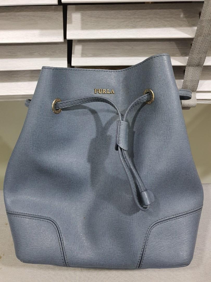 Furla Stacy Bucket Bag in Powder Blue Women s Fashion Bags