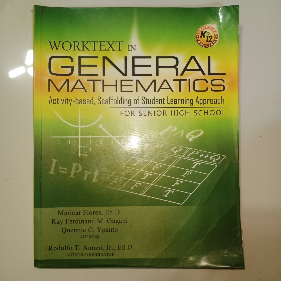 Grade 11 book general mathematics for senior high school hobbies