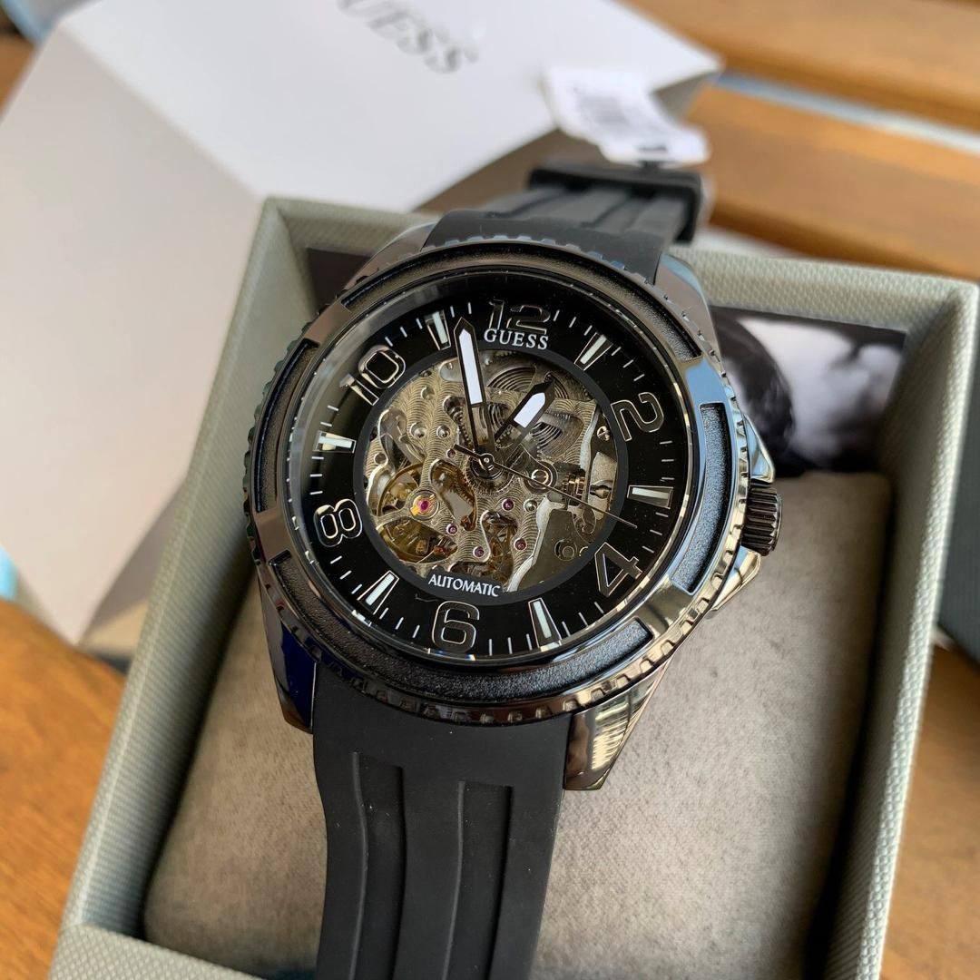 Guess W1178G2 Automatic Black Silicon Men s Watch Original Luxury