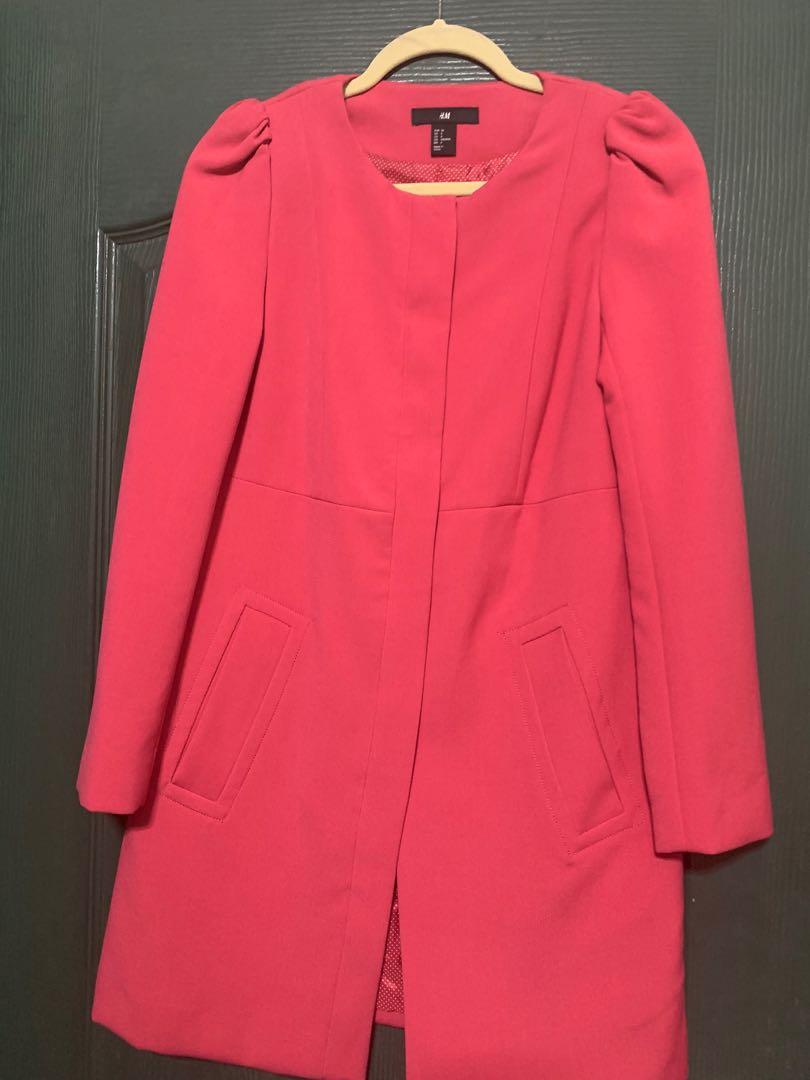 H&m pink trench coat on sale