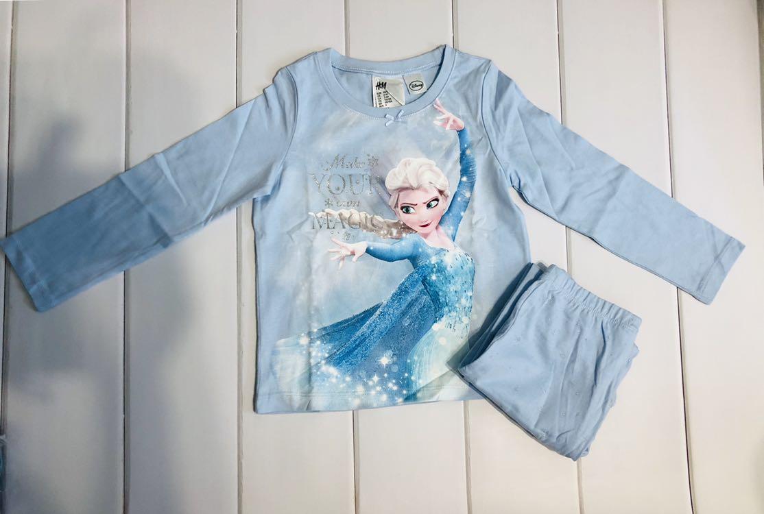 Pyamas Elsa Authentic H&M Frozen Elsa Pyjamas Set Girl Sleepwear 2-6yrs, Babies ...