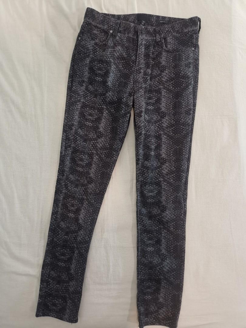 H m snake print trouser Men s Fashion Bottoms Trousers on Carousell