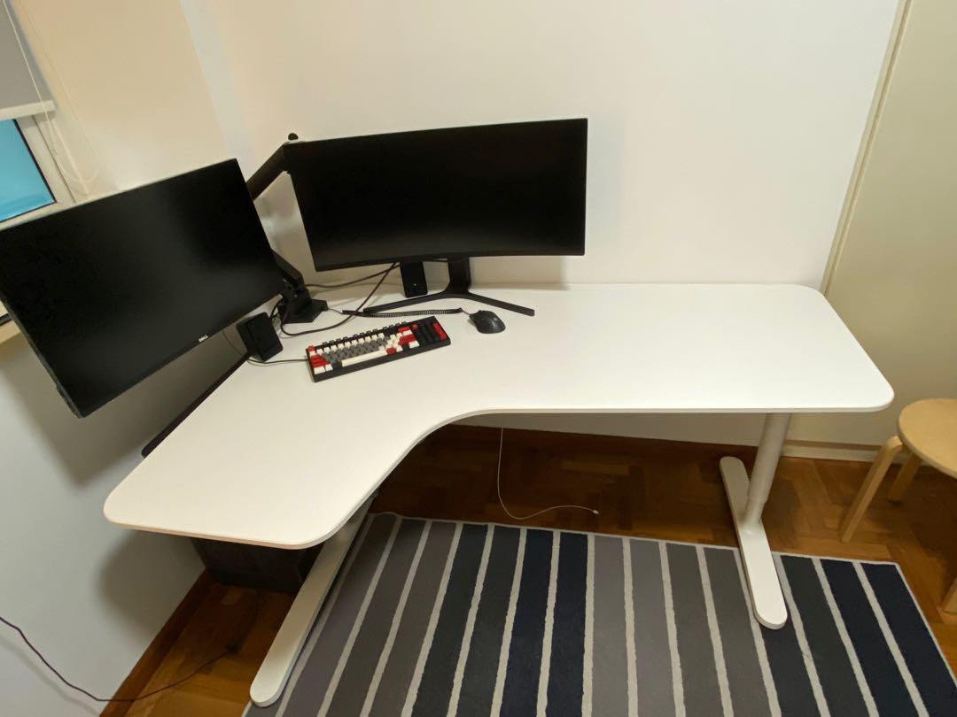 IKEA BEKANT CORNER DESK WHITE, Furniture & Home Living, Furniture