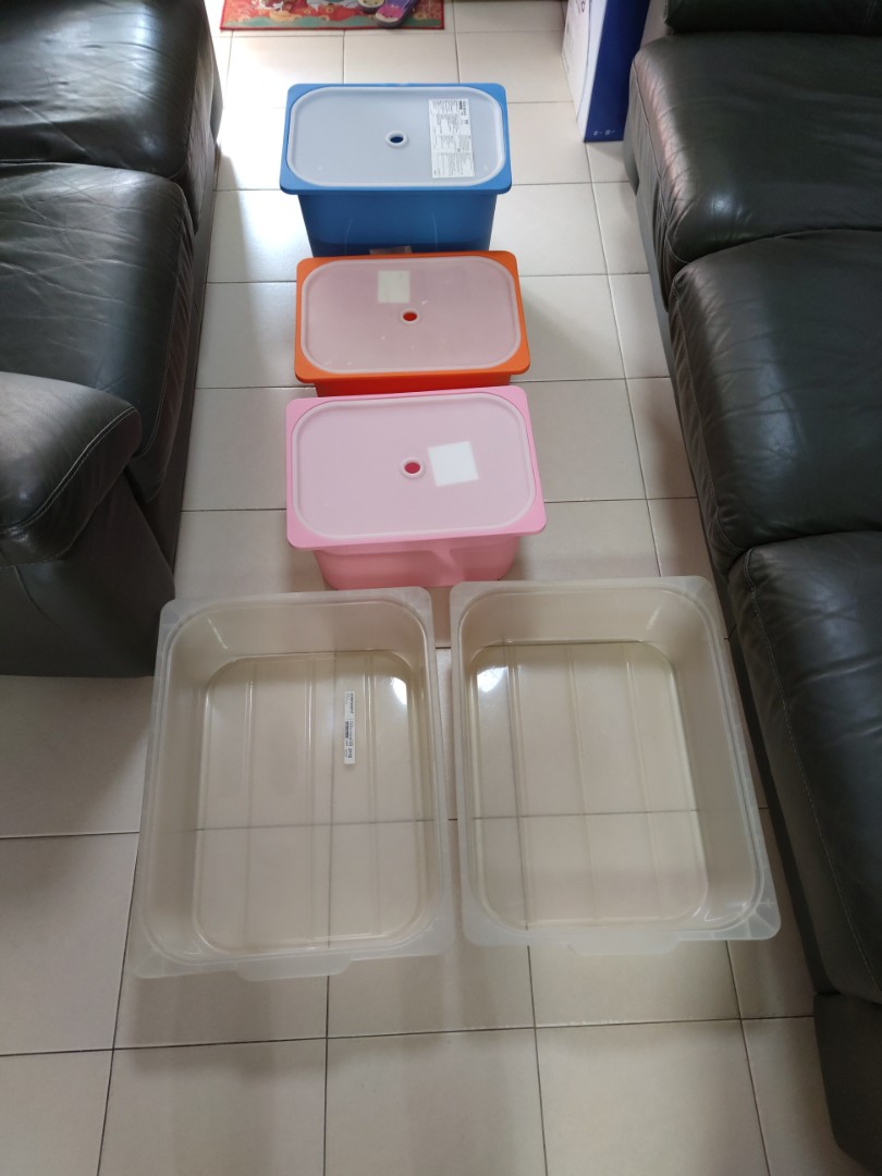 Ikea plastic storage box, Furniture & Home Living, Furniture, Shelves