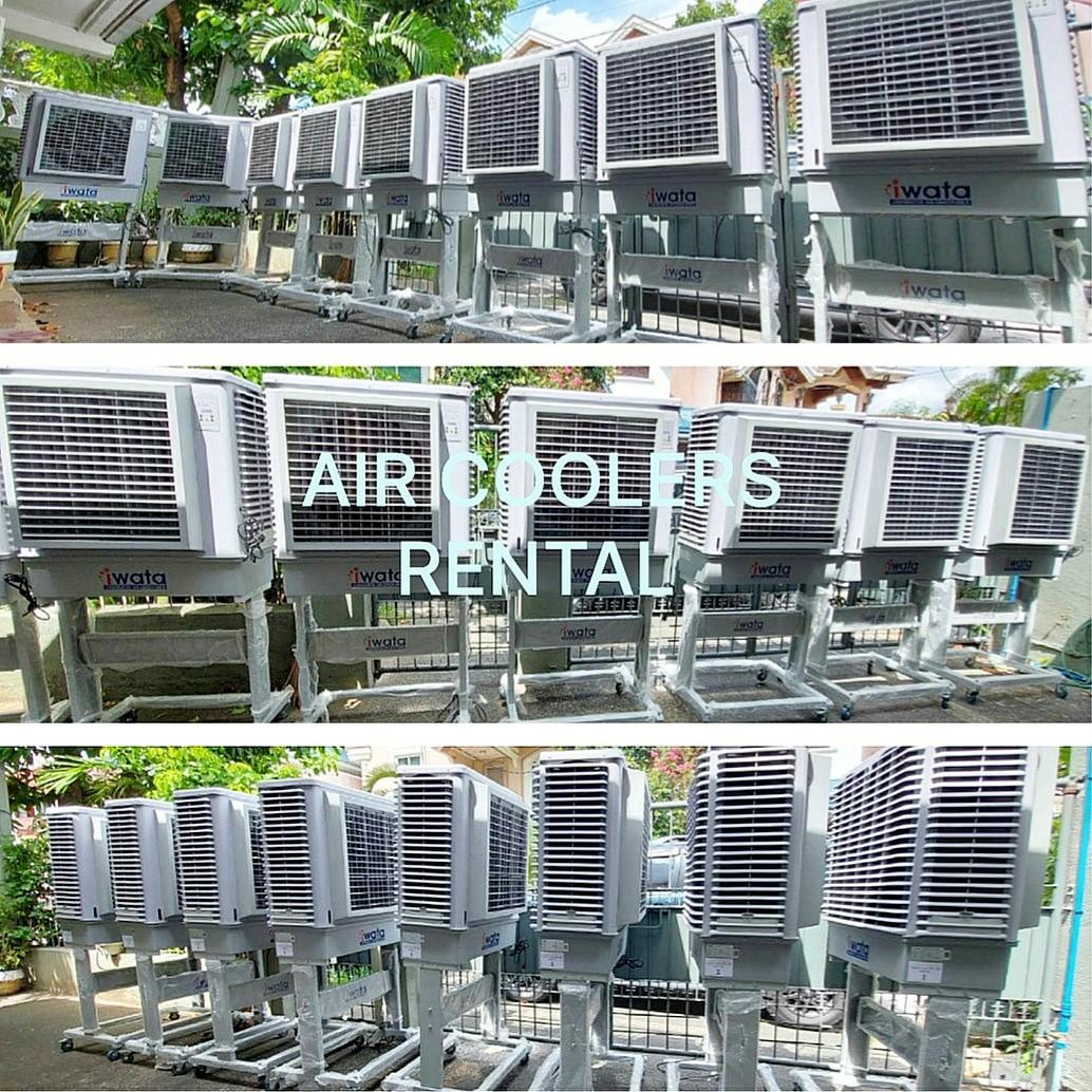 Iwata Air Coolers Rental (Category: Everything Else Others) located in Quezon City. Submitted by anj12 (Listing ID 83619623, Image 1). Description: Iwata Evaporative Air Coolers RENTAL - new and improved units - with cooling capacity - suitable for indoor and outdoor events P1500/unit Free delivery on selected areas. Additional charges depending on the location and time of usage. Iwata industrial fans also available 800/unit We are more than 12 y