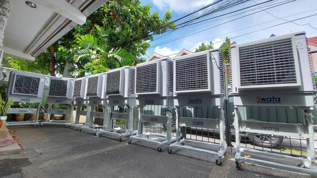 Iwata Air Coolers Rental (Category: Everything Else Others) located in Quezon City. Submitted by anj12 (Listing ID 83619623, Image 2). Description: Iwata Evaporative Air Coolers RENTAL - new and improved units - with cooling capacity - suitable for indoor and outdoor events P1500/unit Free delivery on selected areas. Additional charges depending on the location and time of usage. Iwata industrial fans also available 800/unit We are more than 12 y