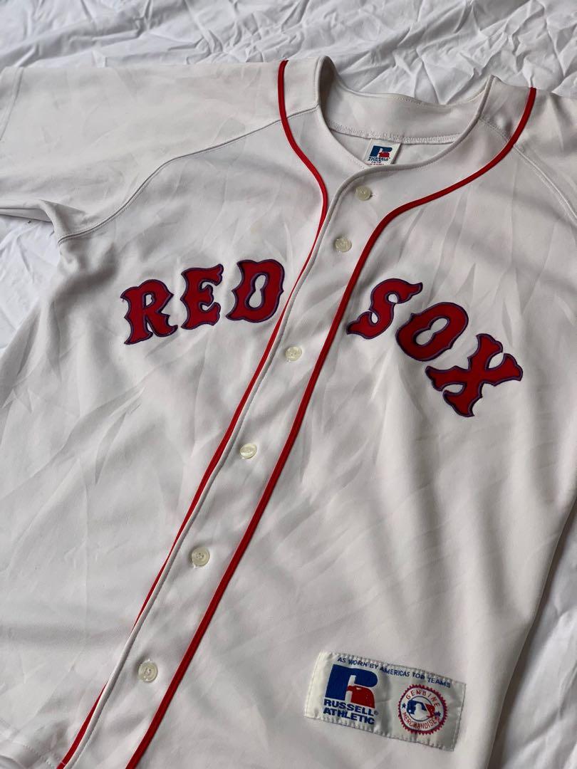 Jersey Baseball Red Sox #45 Pedro Martinez, Fesyen Pria, Pakaian