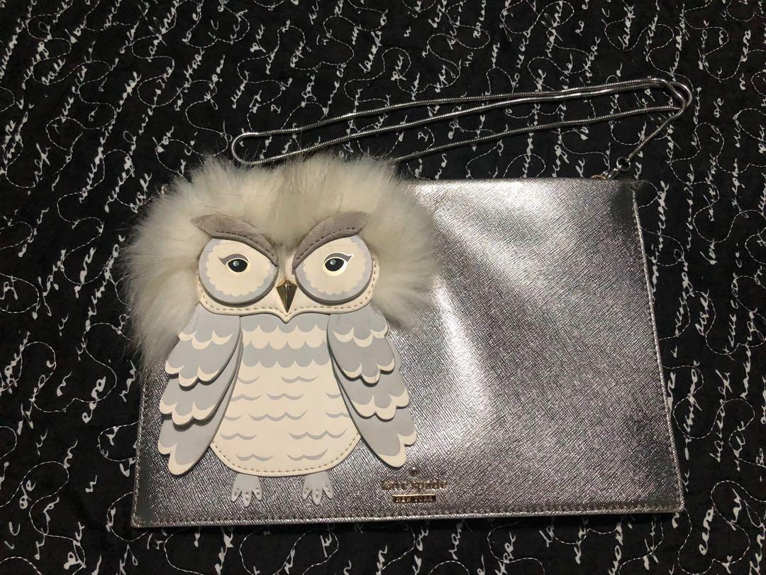 Kate spade owl clutch 2025