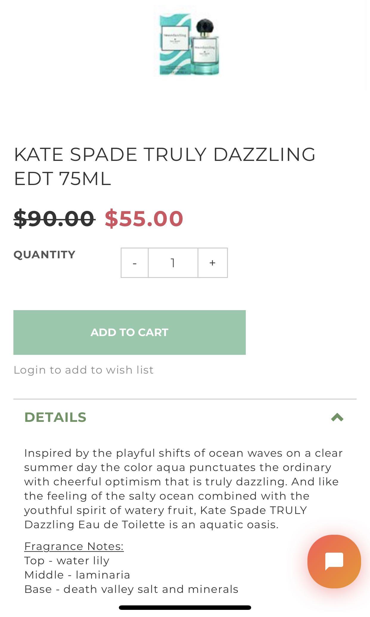 Kate spade truly deals dazzling 75ml