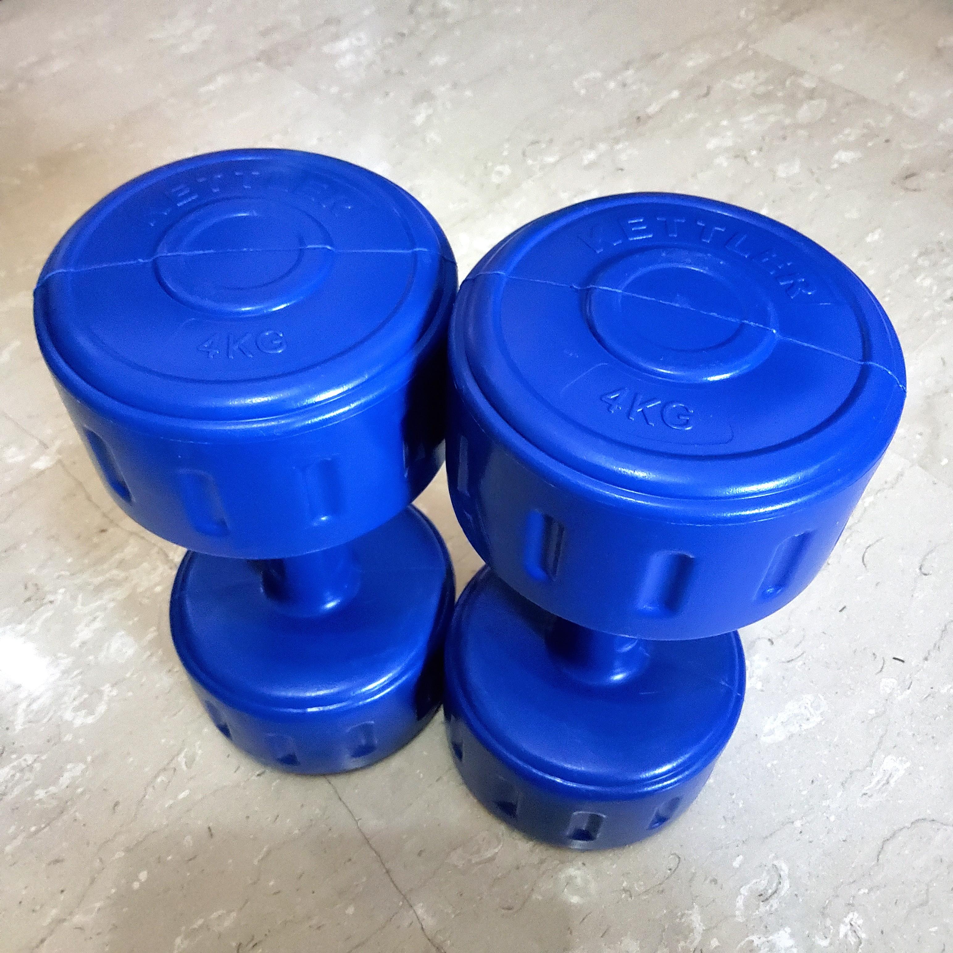 kettler vinyl dumbbell 4kg pair sports equipment exercise fitness weights dumbbells on carousell